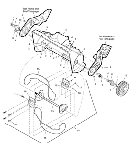 Auger And Housing Diagram and Parts List for 1695518-18-2811-29RS 2008 Briggs and Stratton Snow Blower